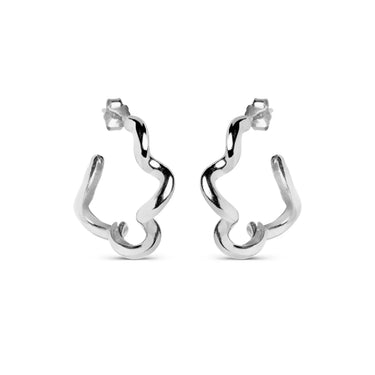Curly hoops - Sølv fra Enamel