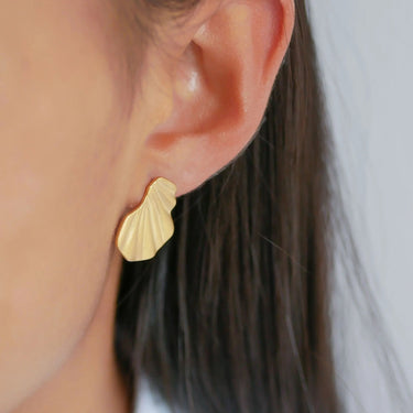 Wave øreringe - Forgyldt fra Enamel