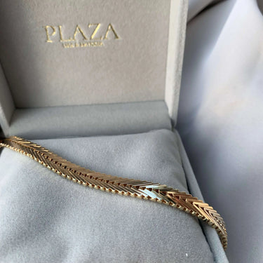 Geneve armbånd 1 rk/18,5 cm - 14 kt. Guld fra Fine Essentials by Plaza