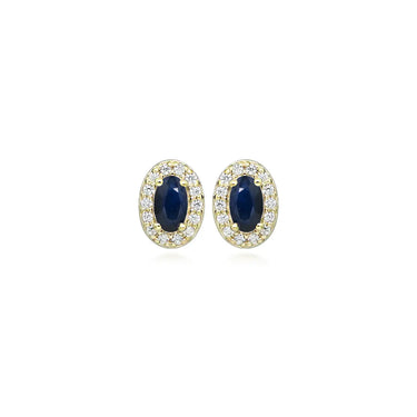 Sapphire love øreringe - 8 kt. fra Gold Essentials by Plaza