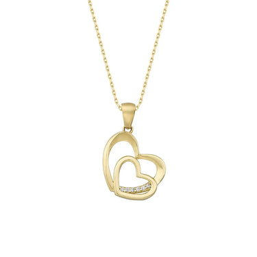 Tangled Heart Halskæde - 8 kt. Guld fra Gold Essentials by Plaza