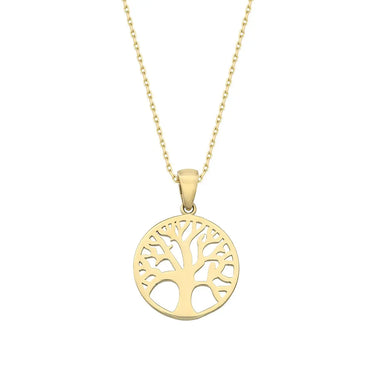 Tree of life halskæde - 8 kt. fra Gold Essentials by Plaza