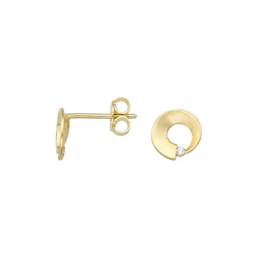 Moon ørestikker - 8 kt. fra Gold Essentials by Plaza