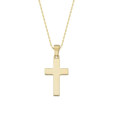 Cross halskæde - 8 kt. fra Gold Essentials by Plaza
