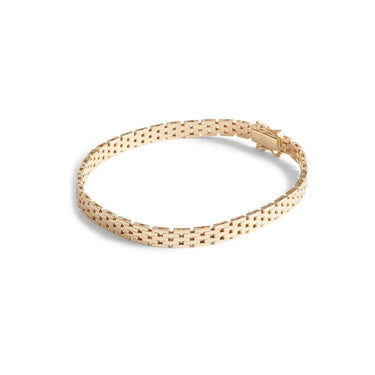 Mursten armbånd 5 rk/18,5 cm - 14 kt. Guld fra Fine Essentials by Plaza