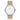 NativeR // 32mm // Silver // Silver/Gold 5-Link // White Dia fra Nordgreen