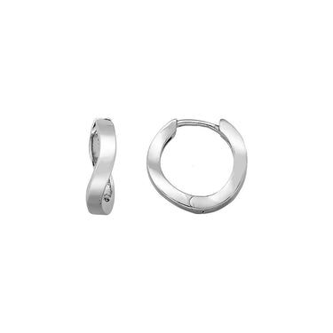 Wave creoler 11mm - Sølv fra Lush Lush Jewelry