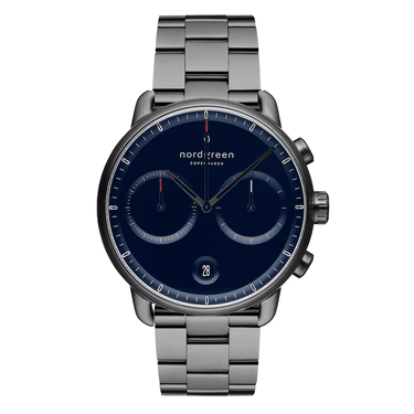Pioneer // 42mm // Gun Metal // Gun Metal 3-Link // Navy Dia fra Nordgreen