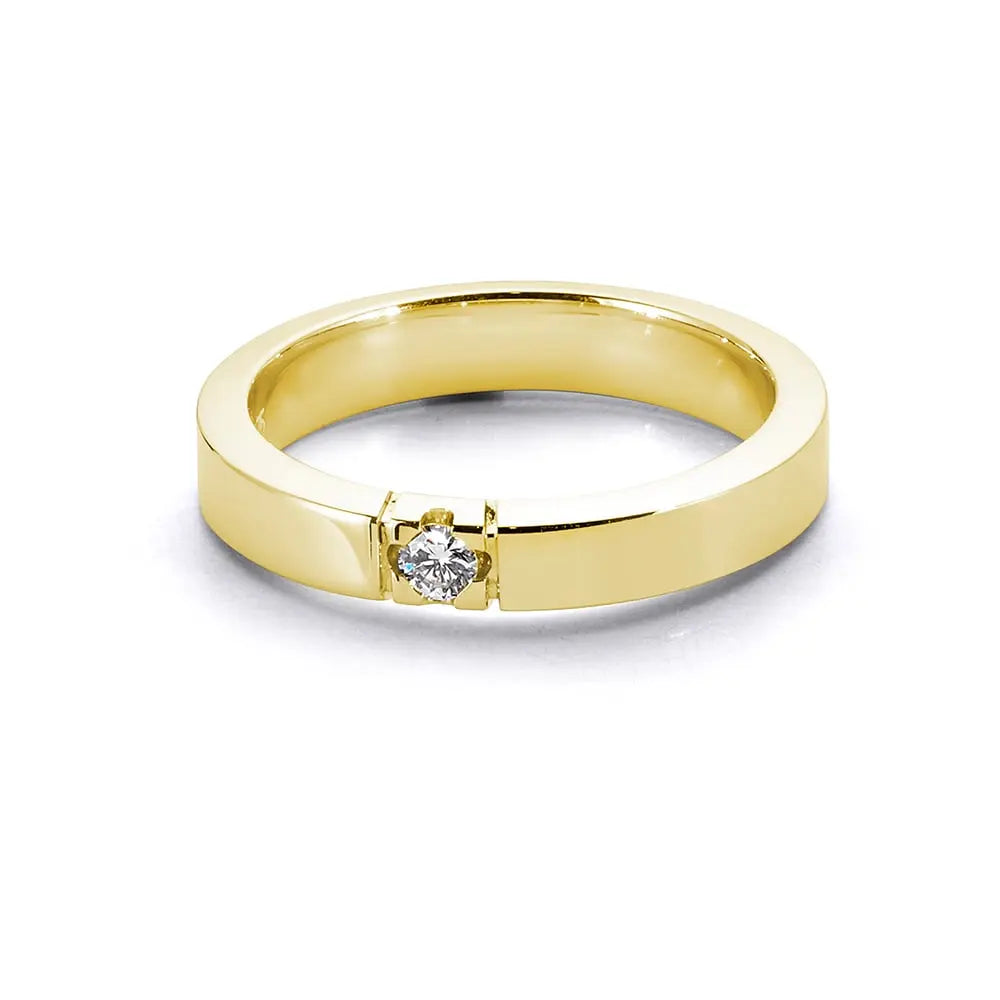 RG alliancering 1x0,04ct. W-si kantet - 8 kt. fra Nuran