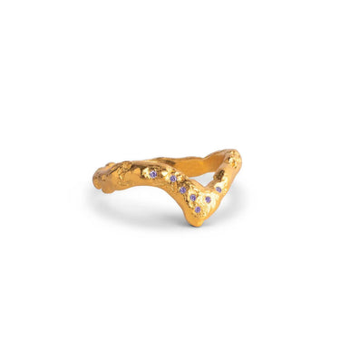 Wishbone ring - Forgyldt fra Enamel
