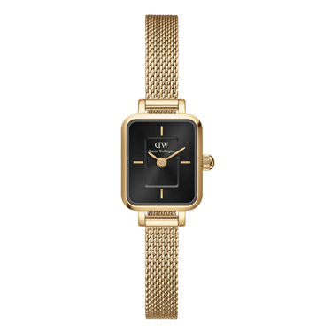 Quadro Mini Evergold Onyx 15,4x18,2 mm - Guld/Sort fra Daniel Wellington
