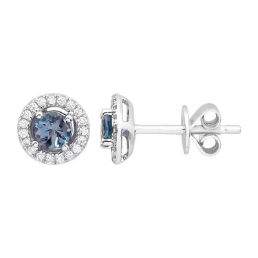 Princess Topas Ørestikker 0,13 ct. - 14 kt. Hvidguld fra Fine Essentials by Plaza