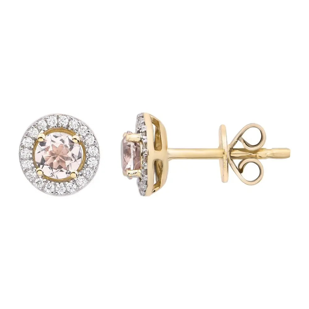 Princess Morganit Ørestikker 0,13 ct. - 14 kt. Guld fra Fine Essentials by Plaza