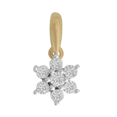 Star flora vedhæng 0,05 ct - 14 kt. fra Fine Essentials by Plaza