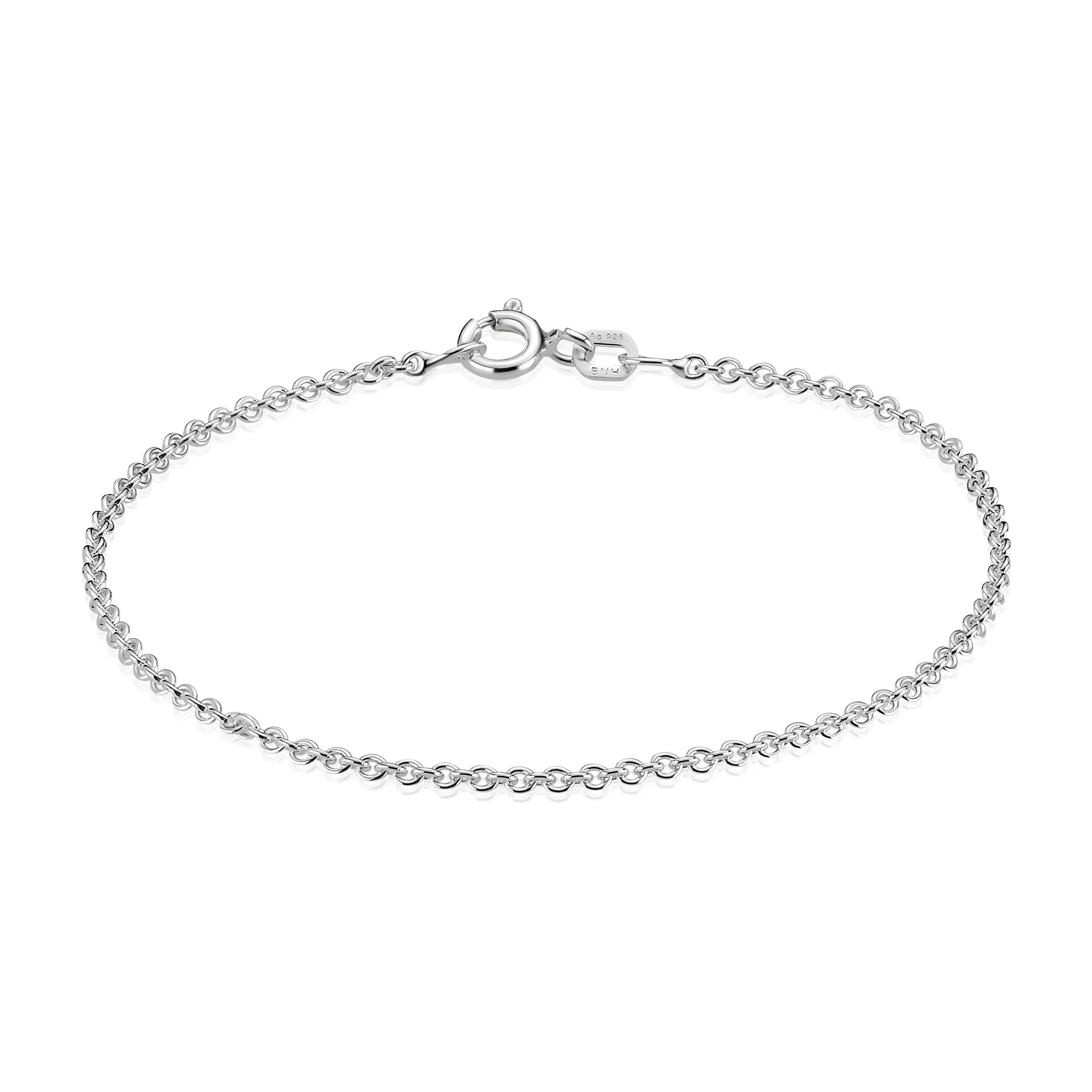 Anker Rund armbånd 0,50 - Sølv fra Basic Essentials by Plaza