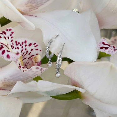 Ellera Perla Medio Øreringe - Sølv fra Sif Jakobs Jewellery