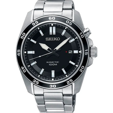 Kinetic ur - Sølv/sort fra Seiko