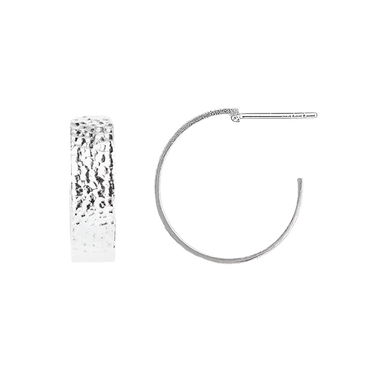 Big La Mer Creol Earring Silver fra Stine A Jewelry