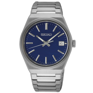 Quartz Ur - Sølv/sort fra Seiko