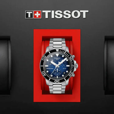 Seastar 1000 chronograph ur - Sølv/blå fra Tissot