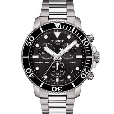 Seastar 1000 chronograph ur - Sølv/sort fra Tissot
