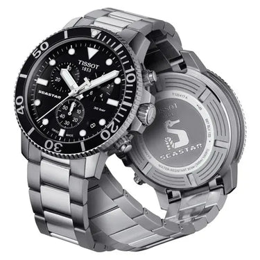 Seastar 1000 chronograph ur - Sølv/sort fra Tissot