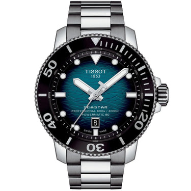 Seastar 2000 professional powermatic 80 ur - Sølv/blå fra Tissot