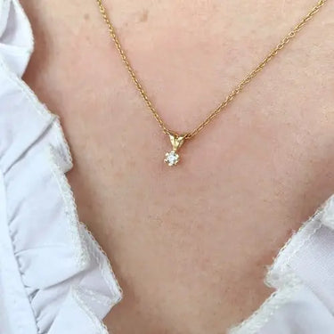 Solitaire vedhæng 0,07 ct. - 14 kt. Guld fra Diamond Essentials by Plaza