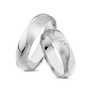 Vielsesring m. 0,09ct - 14 kt.