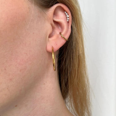 Hoop Basic Small Creoler - Forgyldt