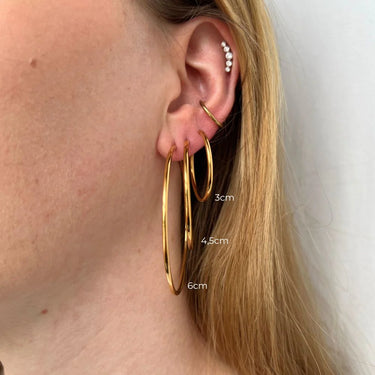 Hoop Basic Medium Creoler - Forgyldt