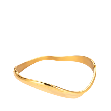 Wavy Armring - Forgyldt Stål