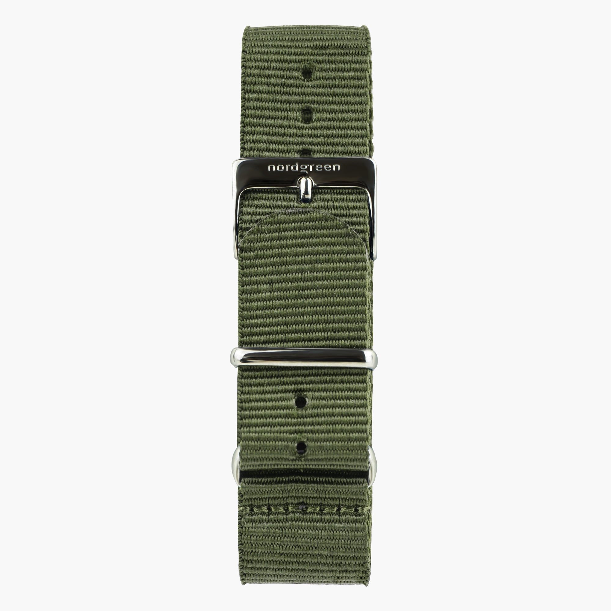 ST18POGMNYAG &amp;Nylon urremme - olivengrøn med gun metal spænde - 18mm