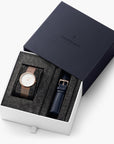 Infinity - BUNDLE White Dial Rose Gold | Rose Gold Mesh / Navy Leather Straps