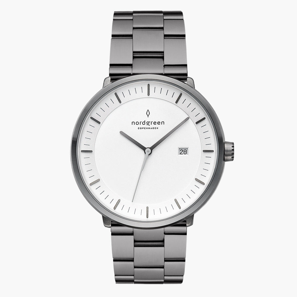 nordgreen ブラックレザー PHILOSOPHER ガンメタル 36MM Philosopher ガンメタル 36mm – Nordgreen JP