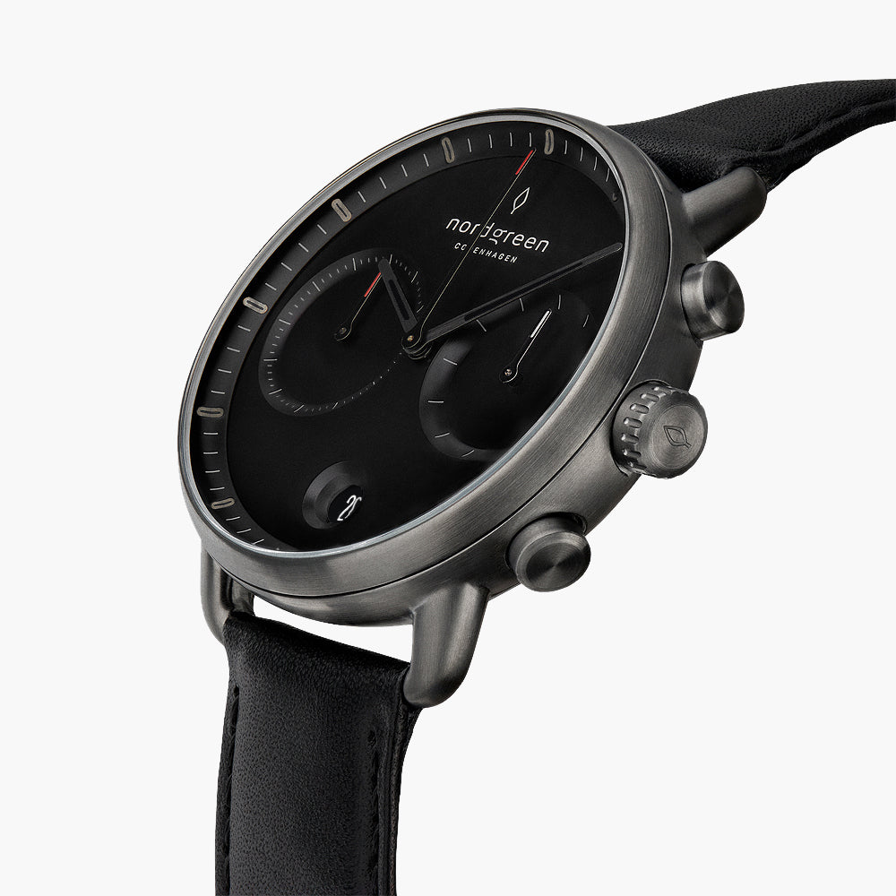 Pioneer - BUNDLE Black Dial Gun Metal | Brown Leather/ Black Leather Straps