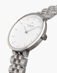 Infinity - BUNDLE White Dial Silver | Silver 5-Link / Black / Brown Leather Straps