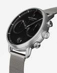 Pioneer - BUNDLE Black Dial Silver | Silver Mesh / Olive Green Nato / Black Leather Straps