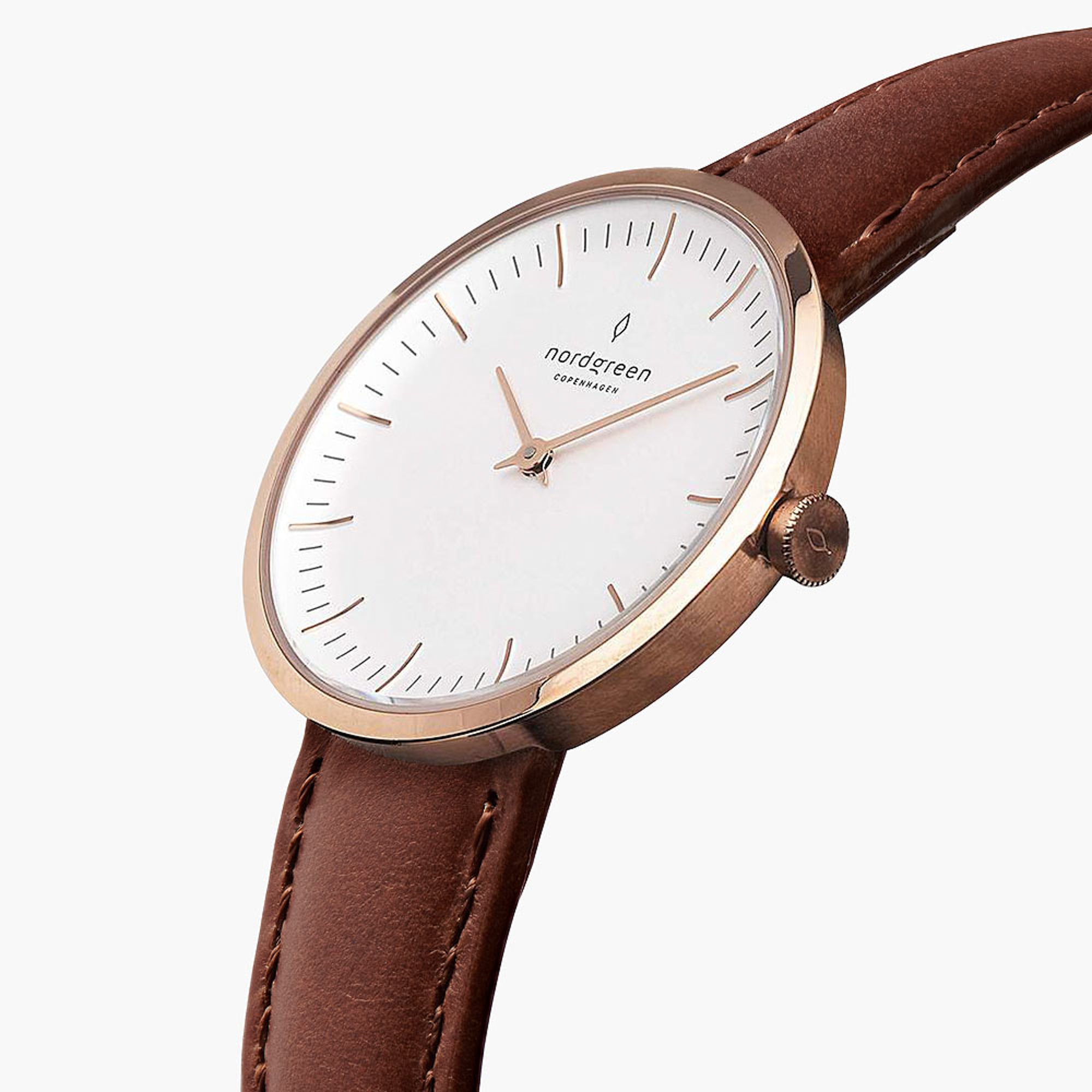 Infinity - BUNDLE White Dial Rose Gold | Rose Gold 5-Link / Black / Brown Leather Straps