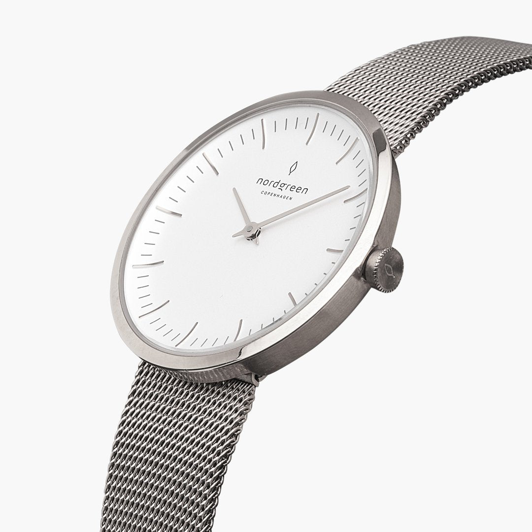 Infinity - BUNDLE White Dial Silver | Brown / Black / Mesh Straps