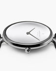 Unika - BUNDLE White Dial Gun Metal | Gun Metal Mesh / Black Leather Straps