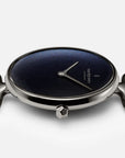 Unika - BUNDLE Rainbow Black Dial Gun Metal | Black Leather / Brown Leather / Mesh Straps