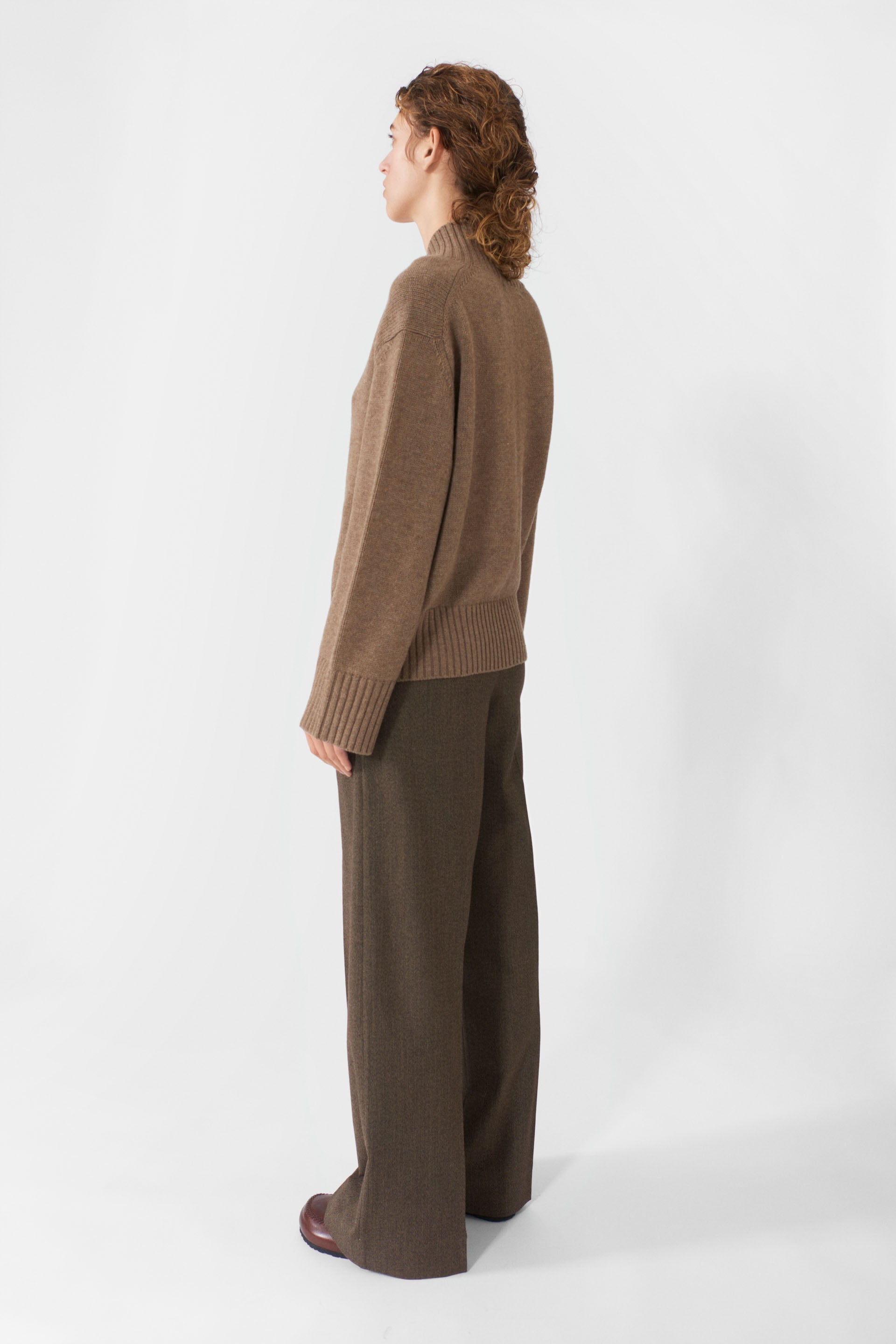 Lovechild 1979 Moa V-Neck Knitwear 727 Taupe Grey