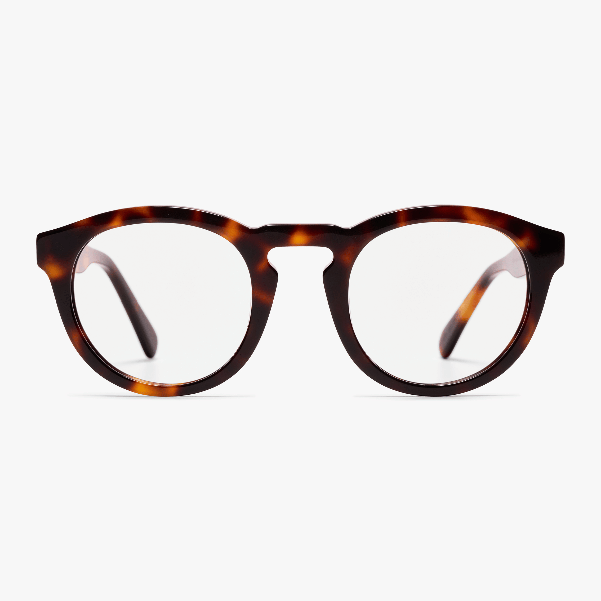 Luxreaders stylish Gråsten Light Turtle Reading glasses. Made from Bio-acetate in a Round shape.