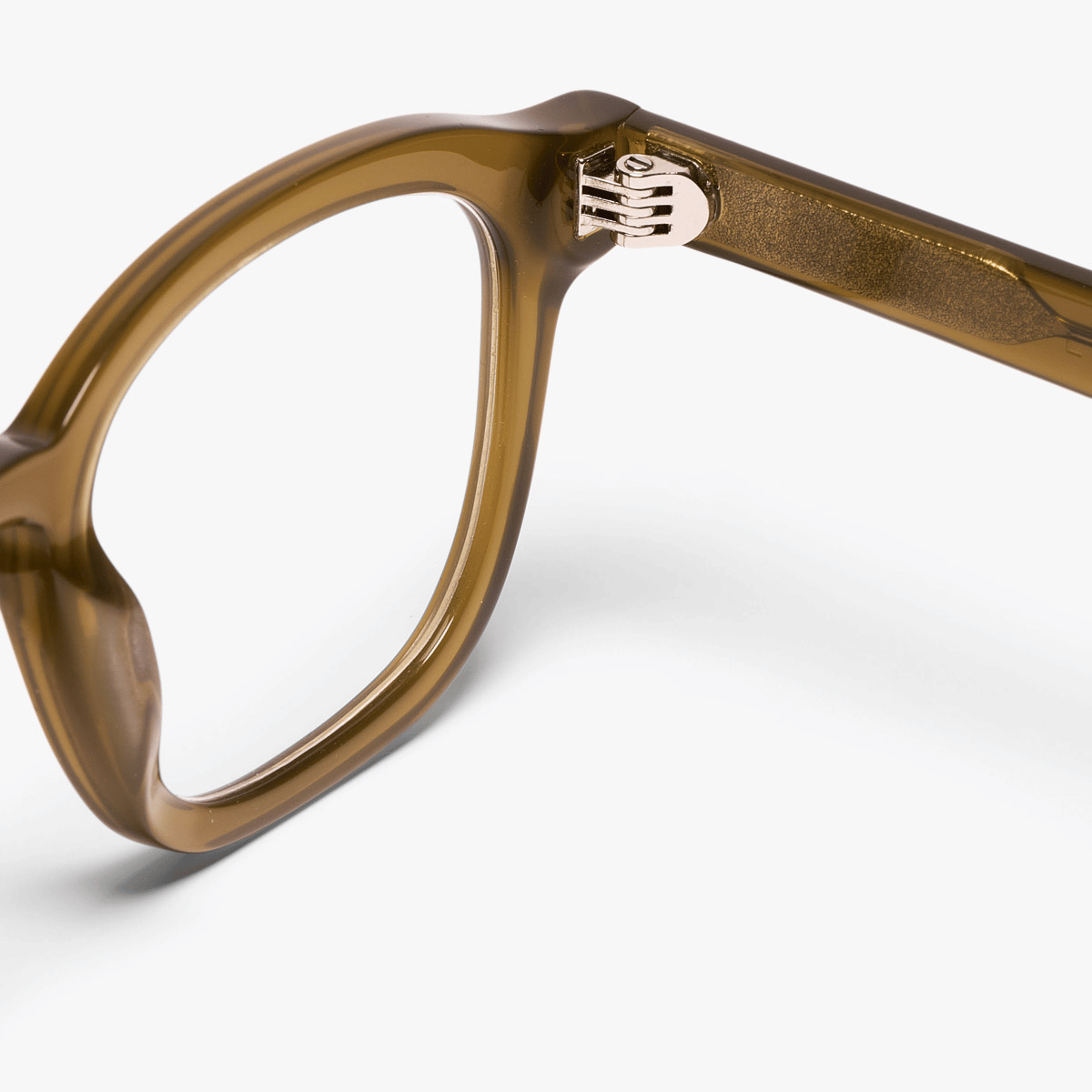 Luxreaders stylish Reykjavik Shiny Olive Reading glasses. Made from Bio-acetate in a Square shape.