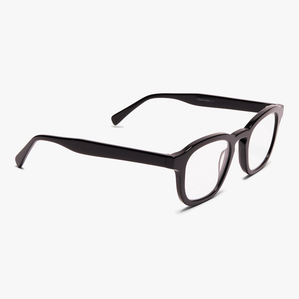 Luxreaders stylish Women's Reykjavik Black Reading glasses. Made from Bio-acetate in a Square shape.