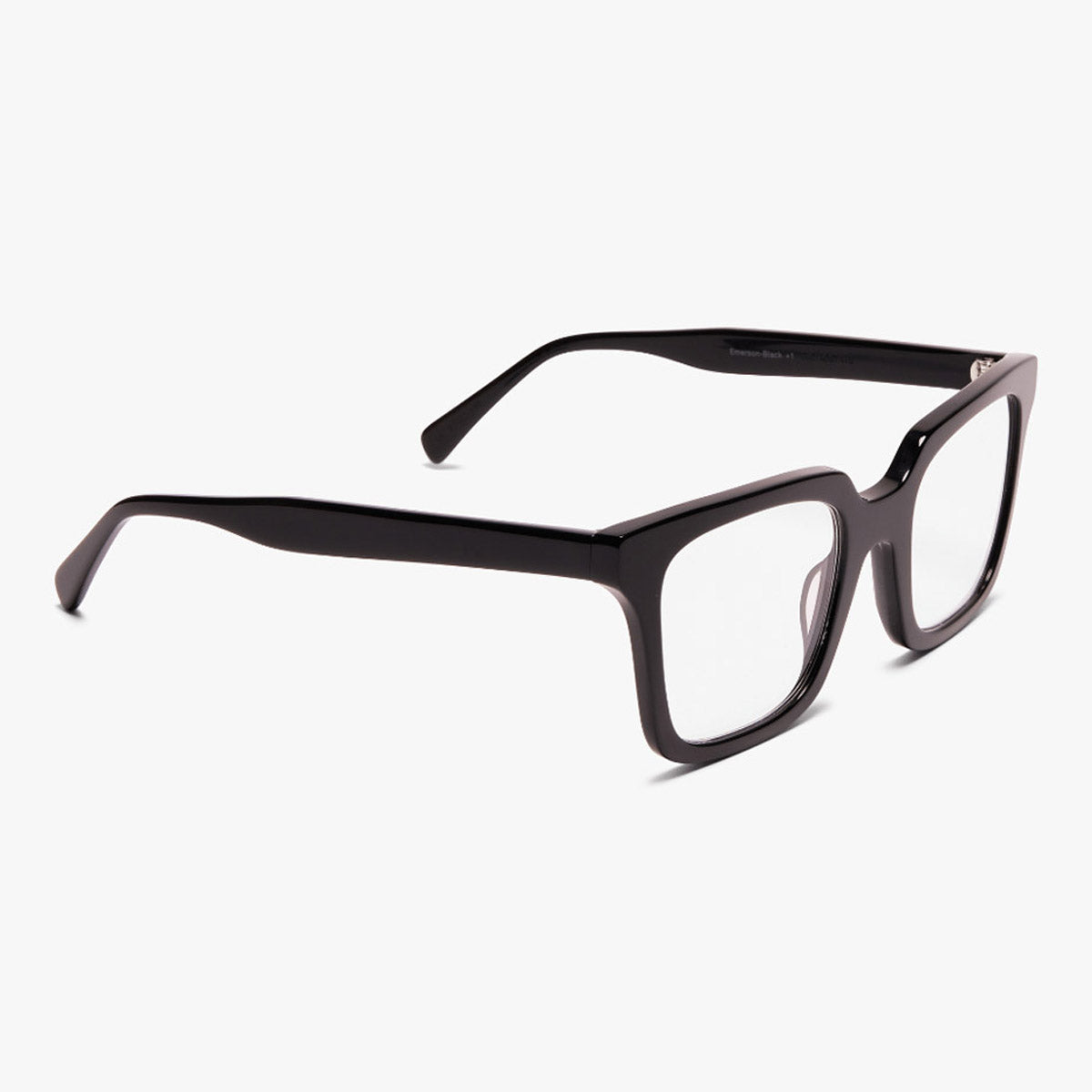 Luxreaders stylish Tisvilde Black Reading glasses. Made from Bio-acetate in a Square shape.