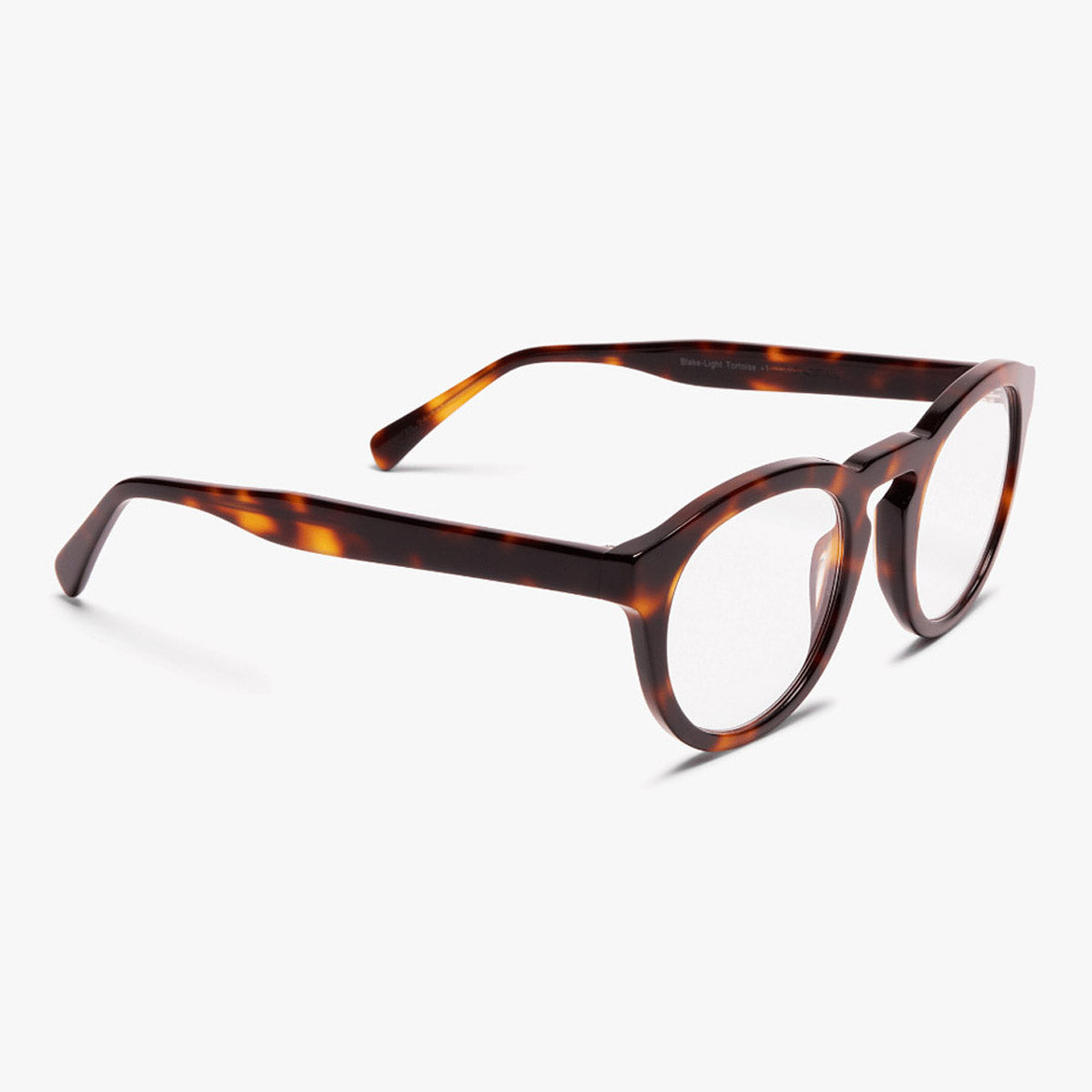 Luxreaders stylish Gråsten Light Turtle Reading glasses. Made from Bio-acetate in a Round shape.