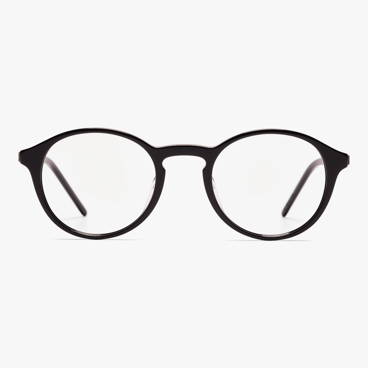 Luxreaders stylish Women's Ærø Black Reading glasses. Made from Titanium in a Round shape.
