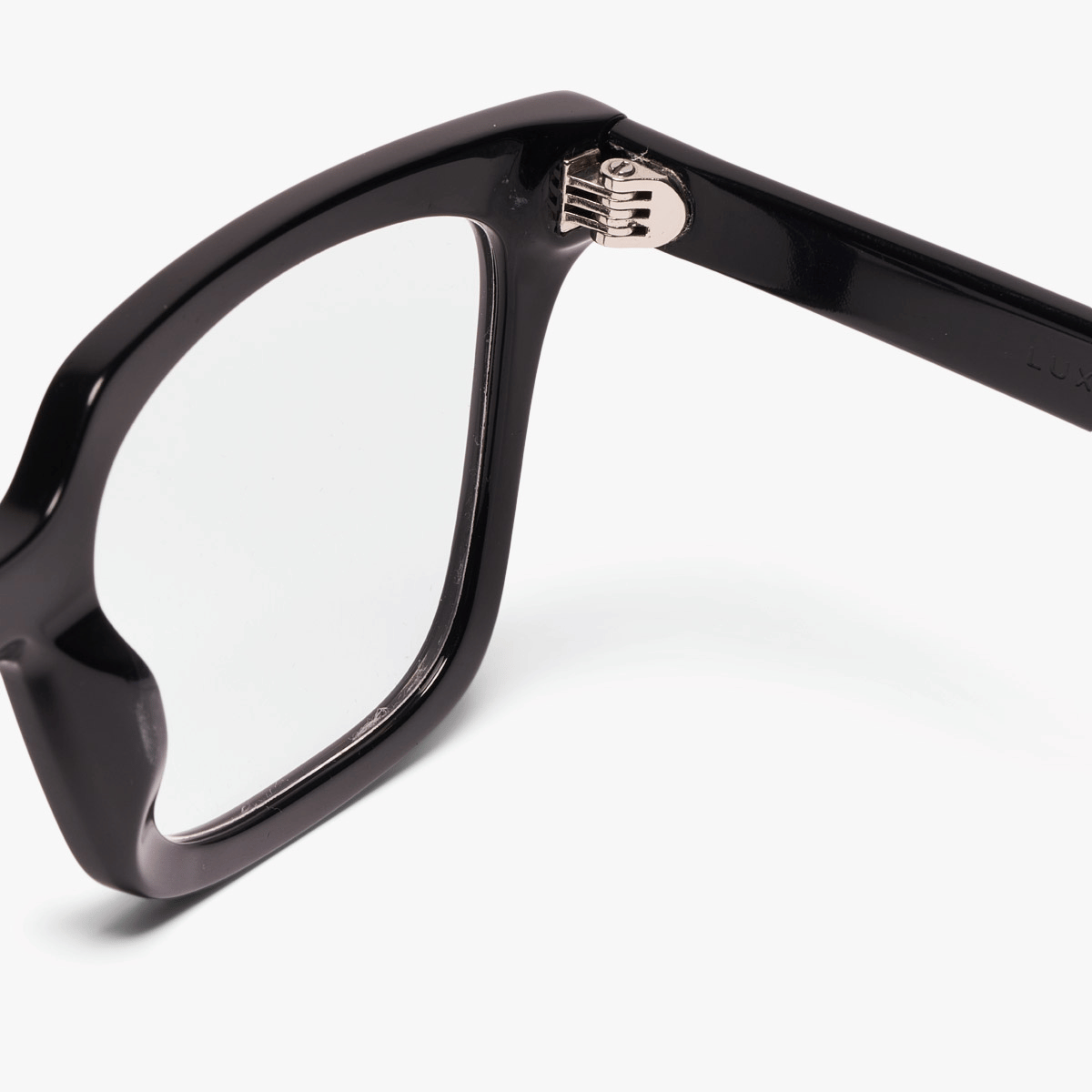 Luxreaders stylish Tisvilde Black Reading glasses. Made from Bio-acetate in a Square shape.